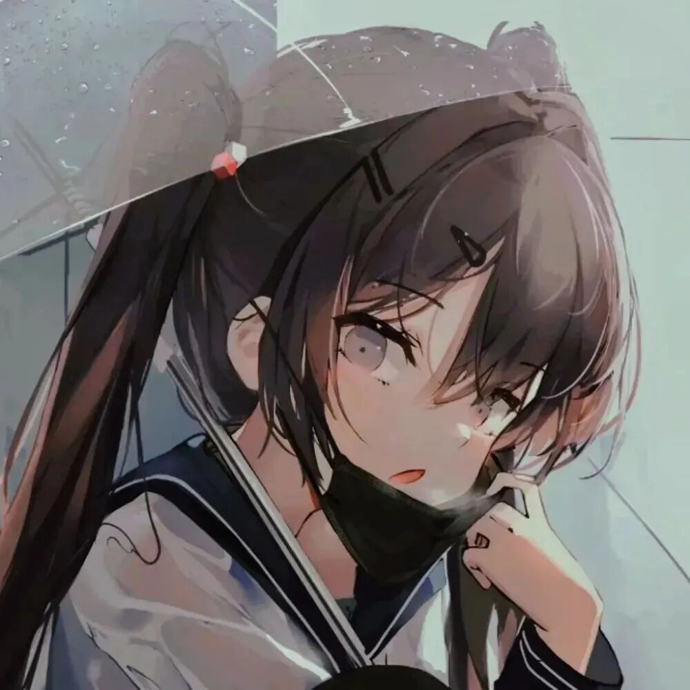 撑伞学院风动漫头像女