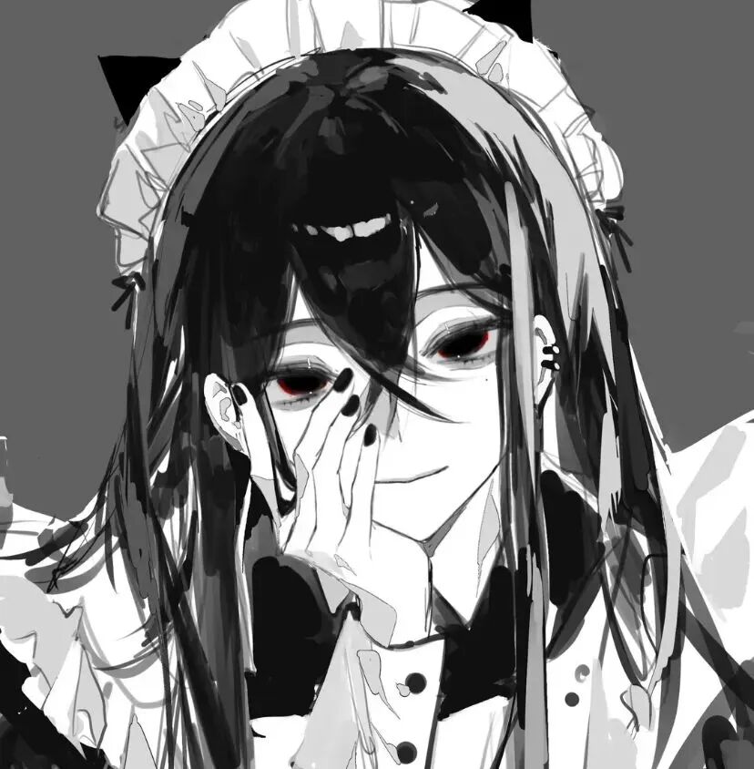 黑白个性动漫头像女