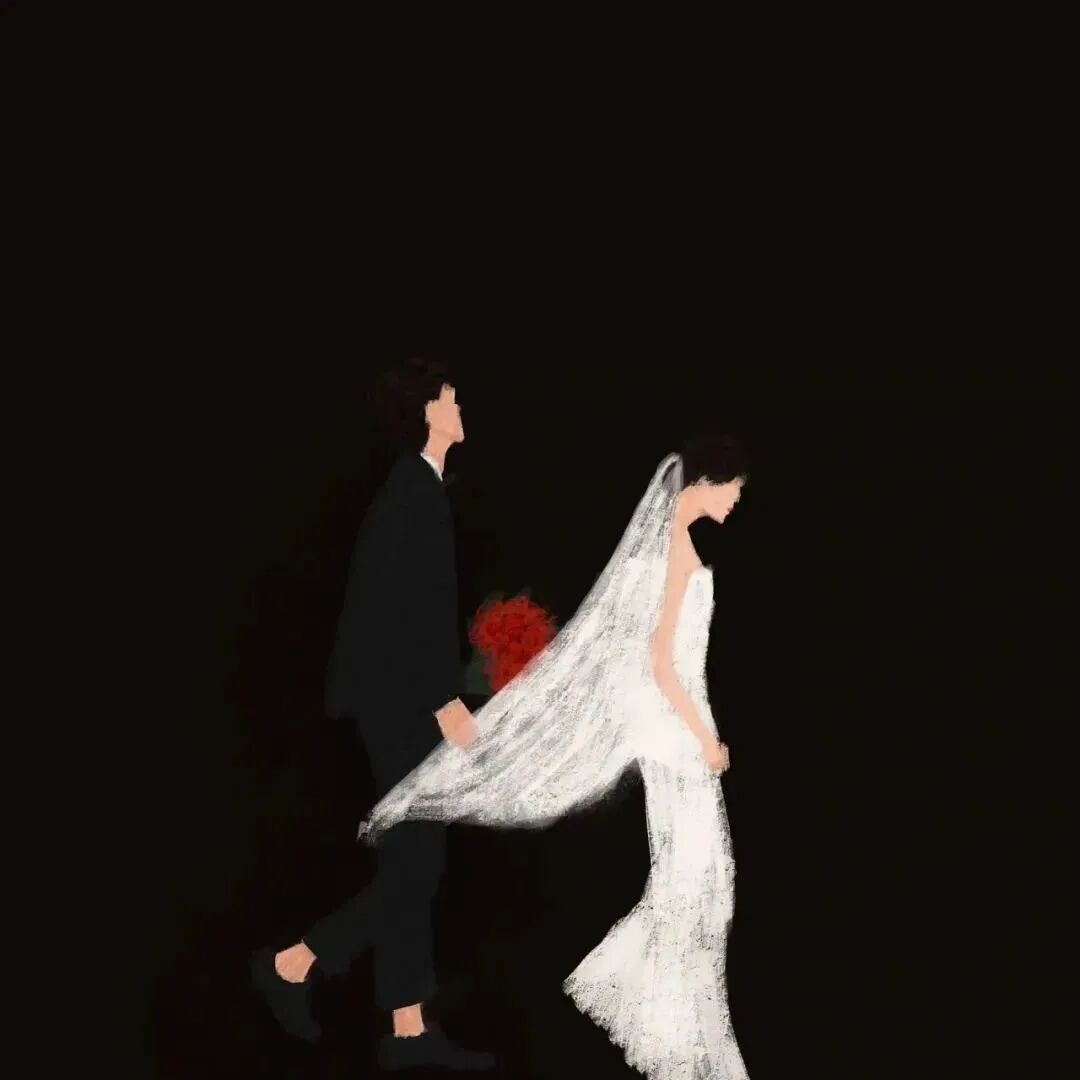 hunshaqinglv婚纱手绘情侣头像
