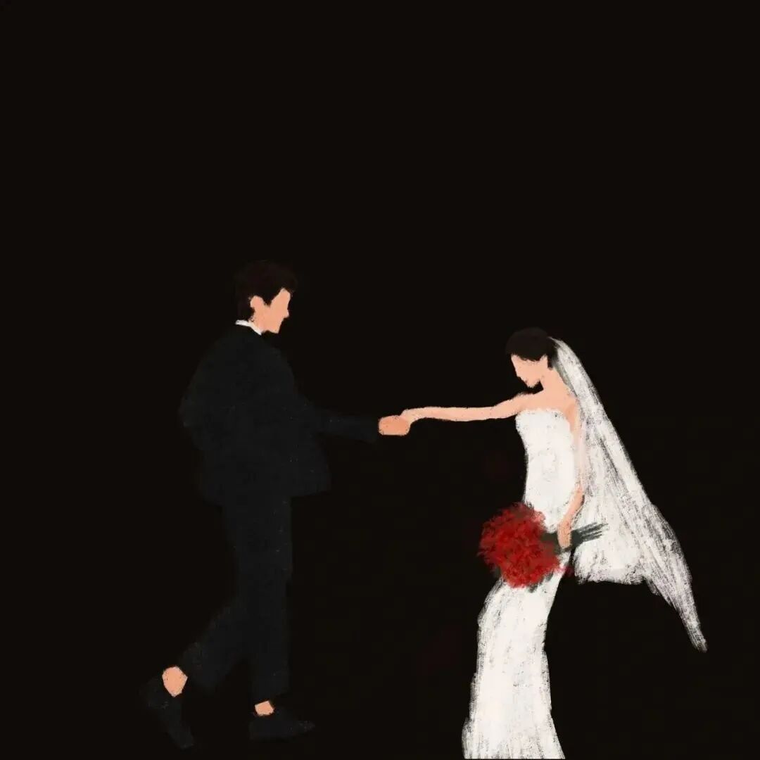 hunshaqinglv婚纱手绘情侣头像