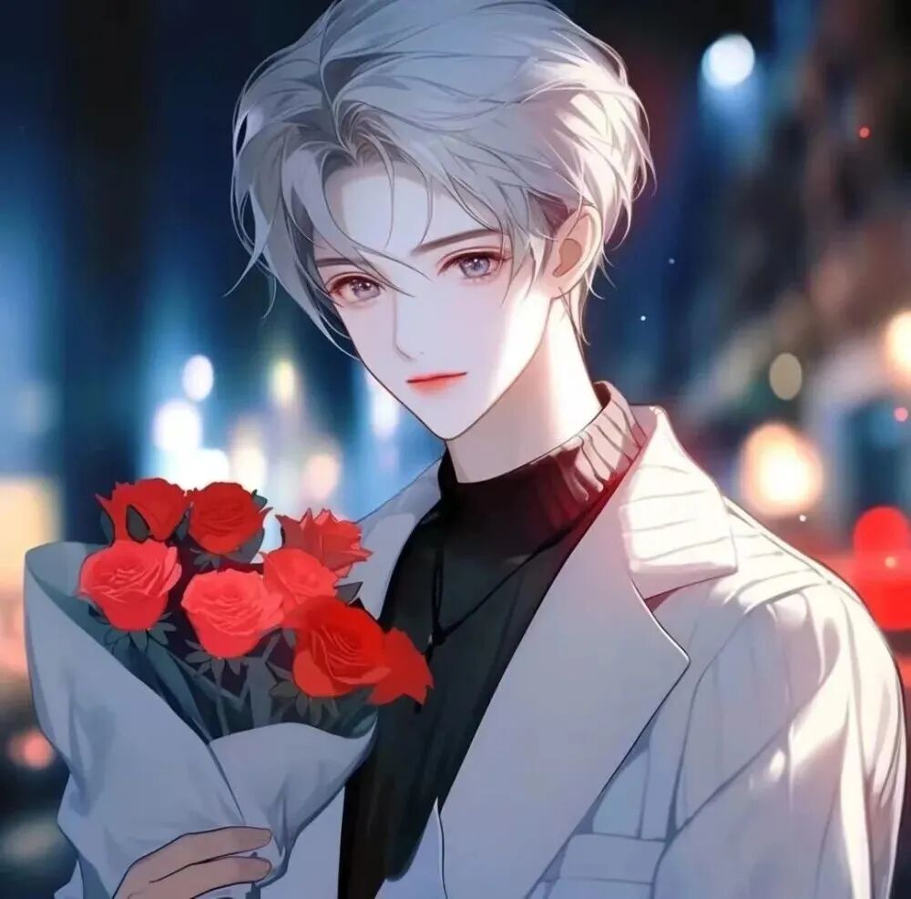 xianhuashouhuiqinglv鲜花手绘情侣头像