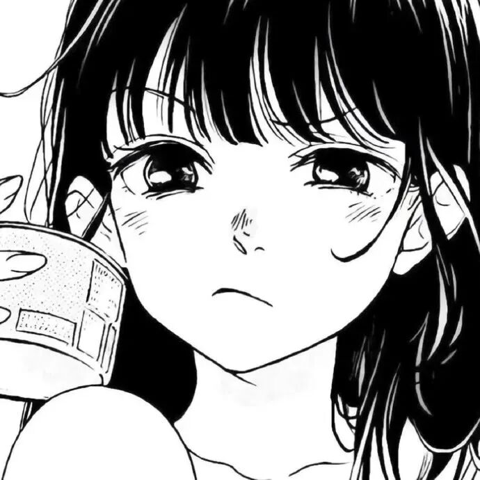 黑白动漫头像女