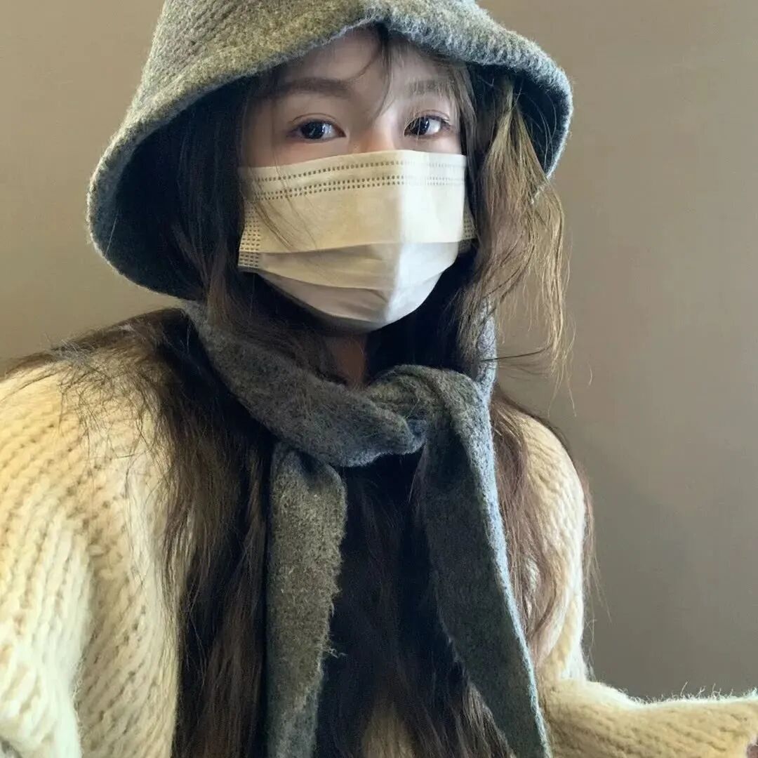 口罩不露脸女生头像