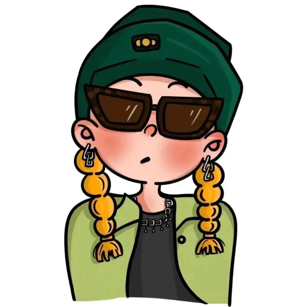 墨镜卡通头像女