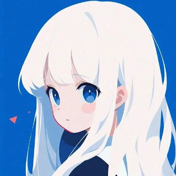 蓝色系温柔动漫头像女