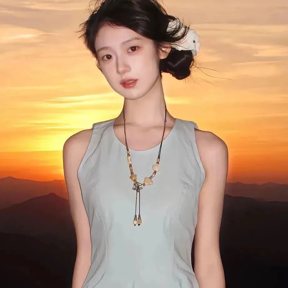 日落氛围感女生头像