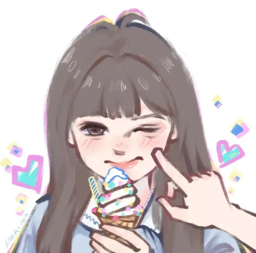 甜妹手绘动漫头像女