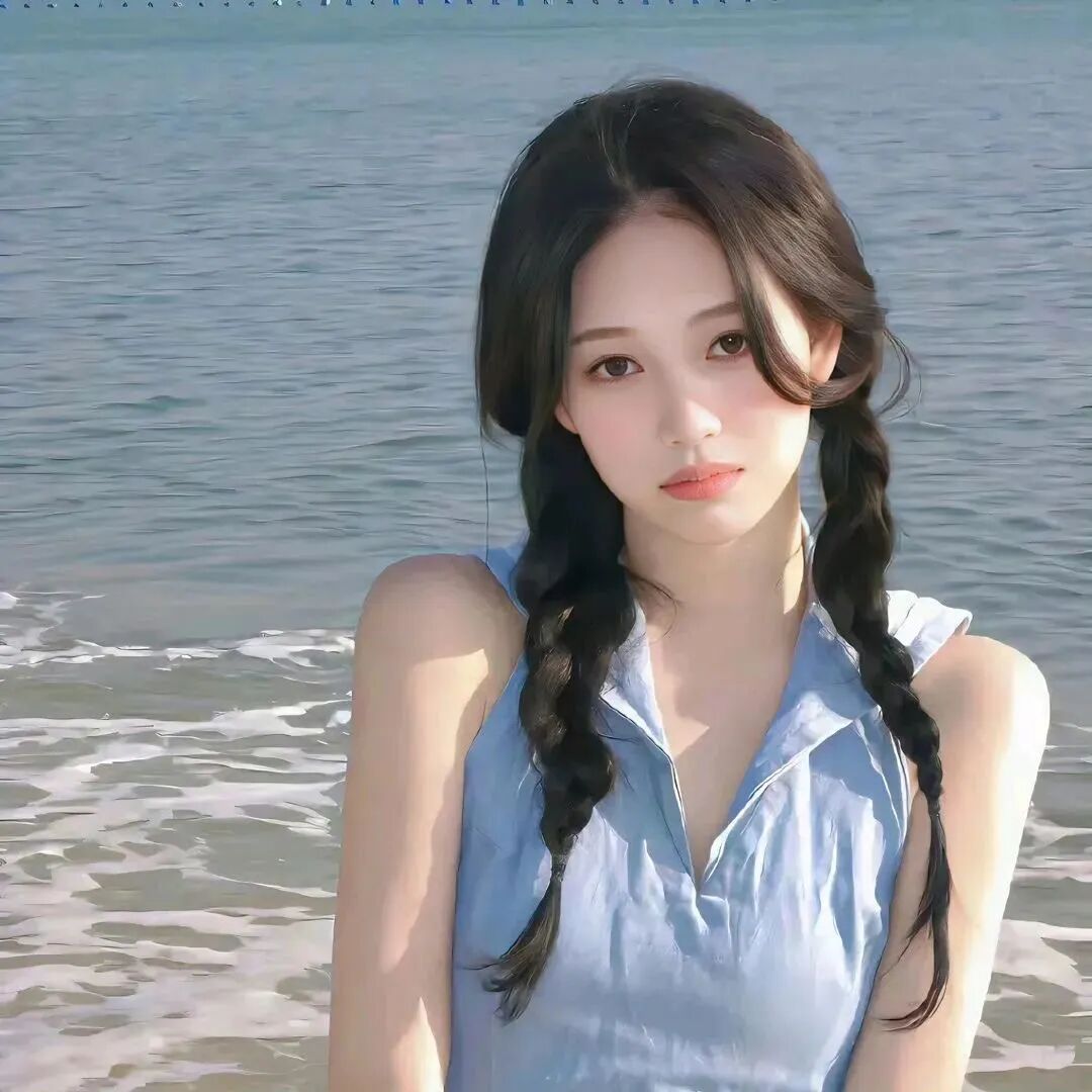 海边温柔女生头像