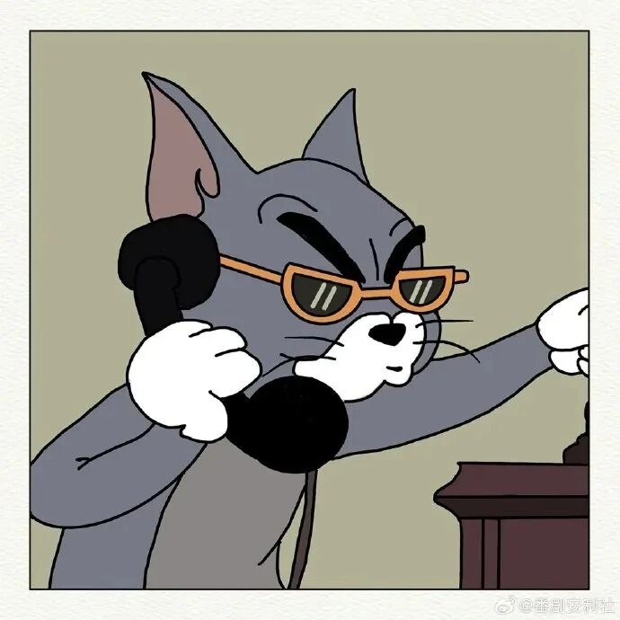 墨镜可爱猫和老鼠卡通头像