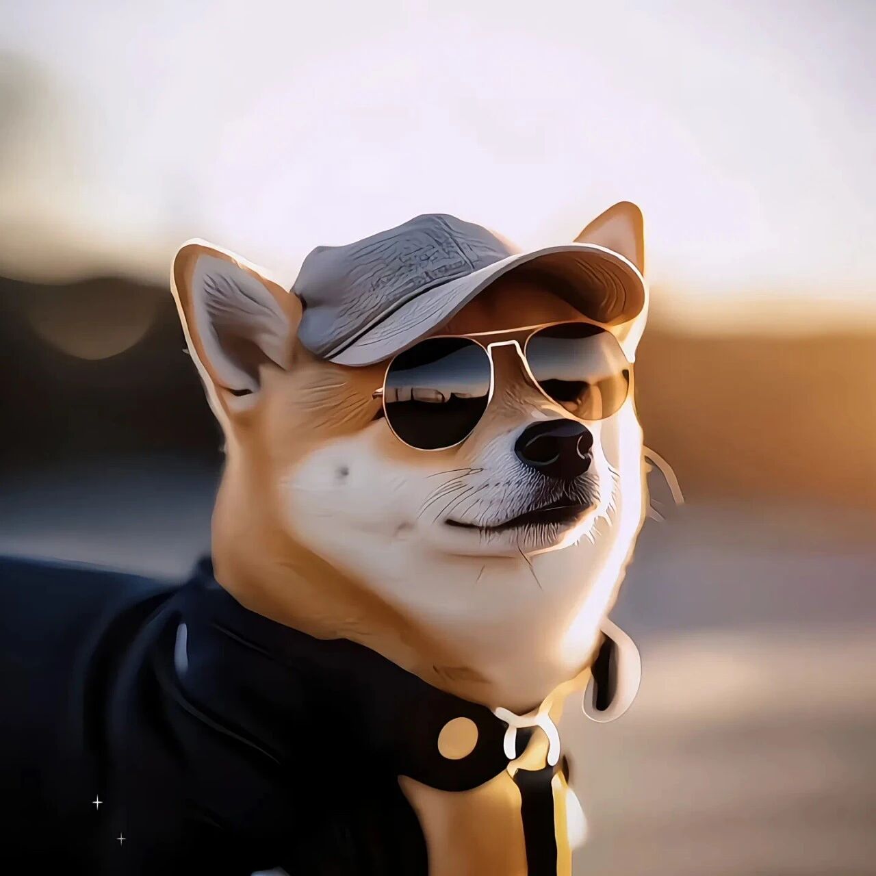 墨镜柴犬狗狗萌宠头像
