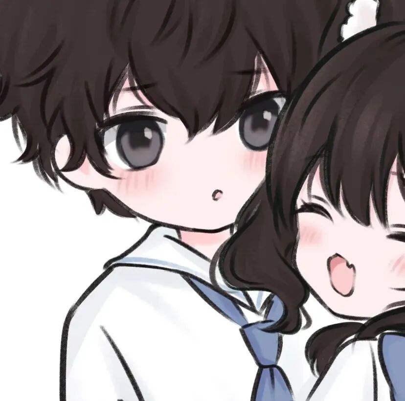 kawayixiaomengduoliya动漫情侣头像