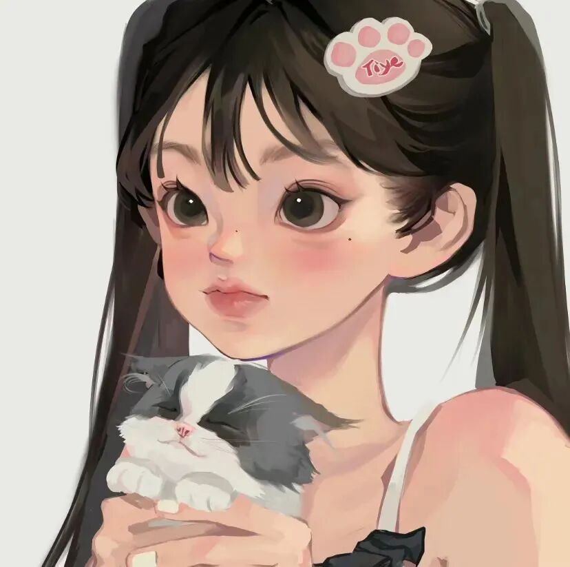 dusbasrenpaituo抱着猫咪对象不是人动漫情侣头像