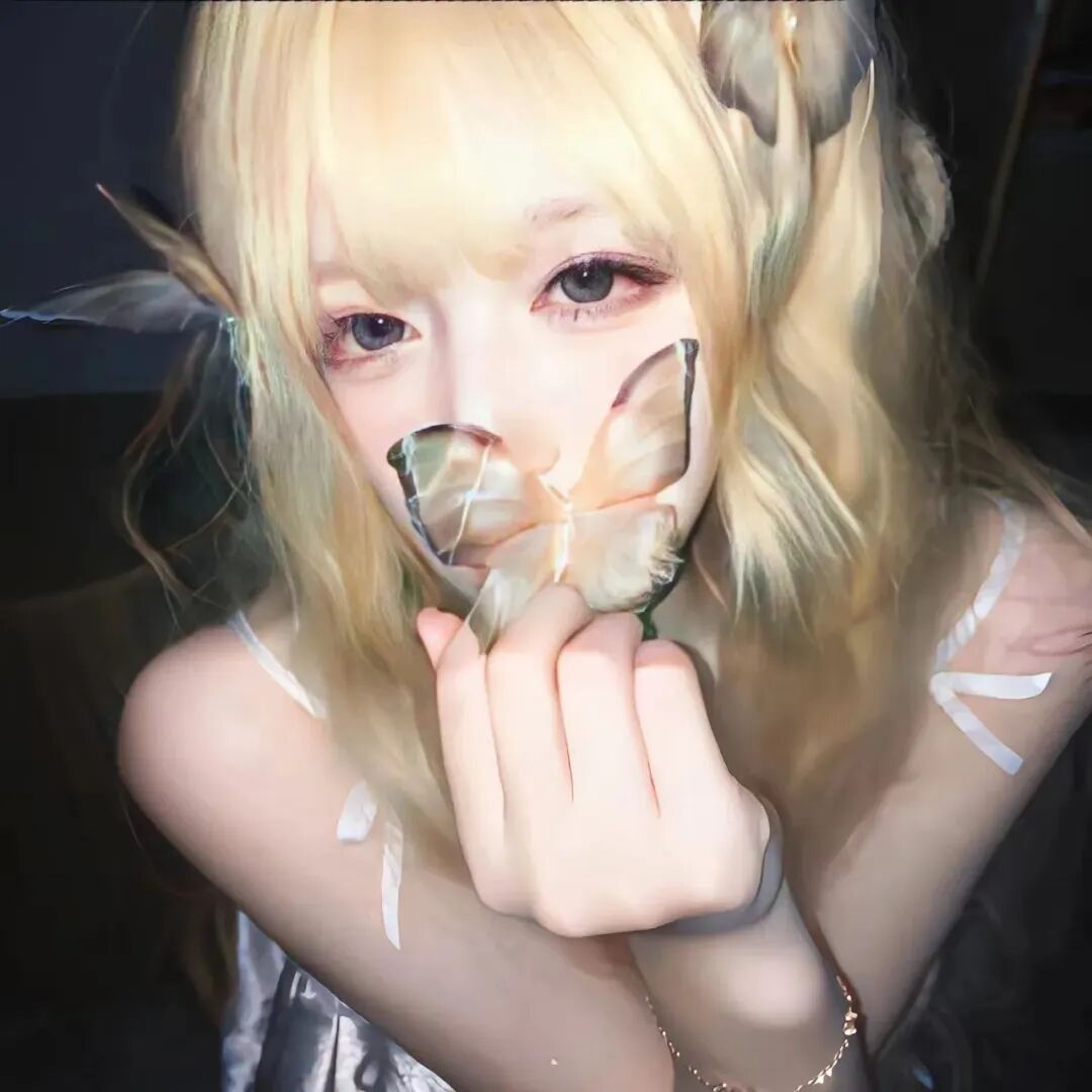 蝴蝶温柔女生头像