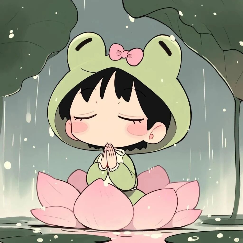 qingheyewadazi可爱青蛙佛系六人闺蜜头像卡通闺蜜头像