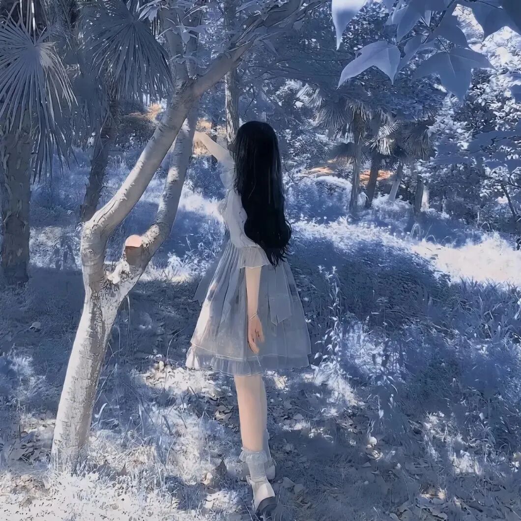 温柔背影不露脸女生头像