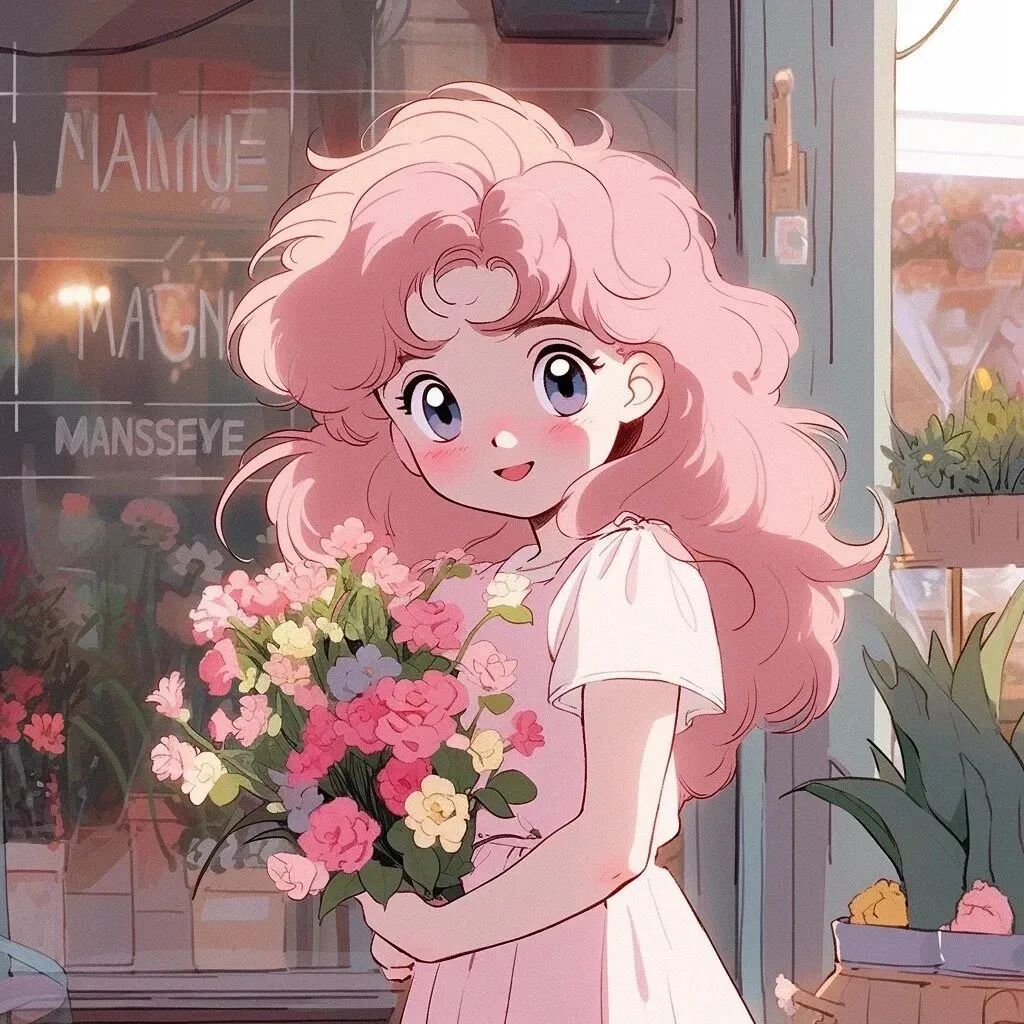 鲜花温柔动漫头像女