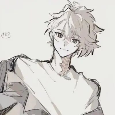 黑白帅气动漫头像男