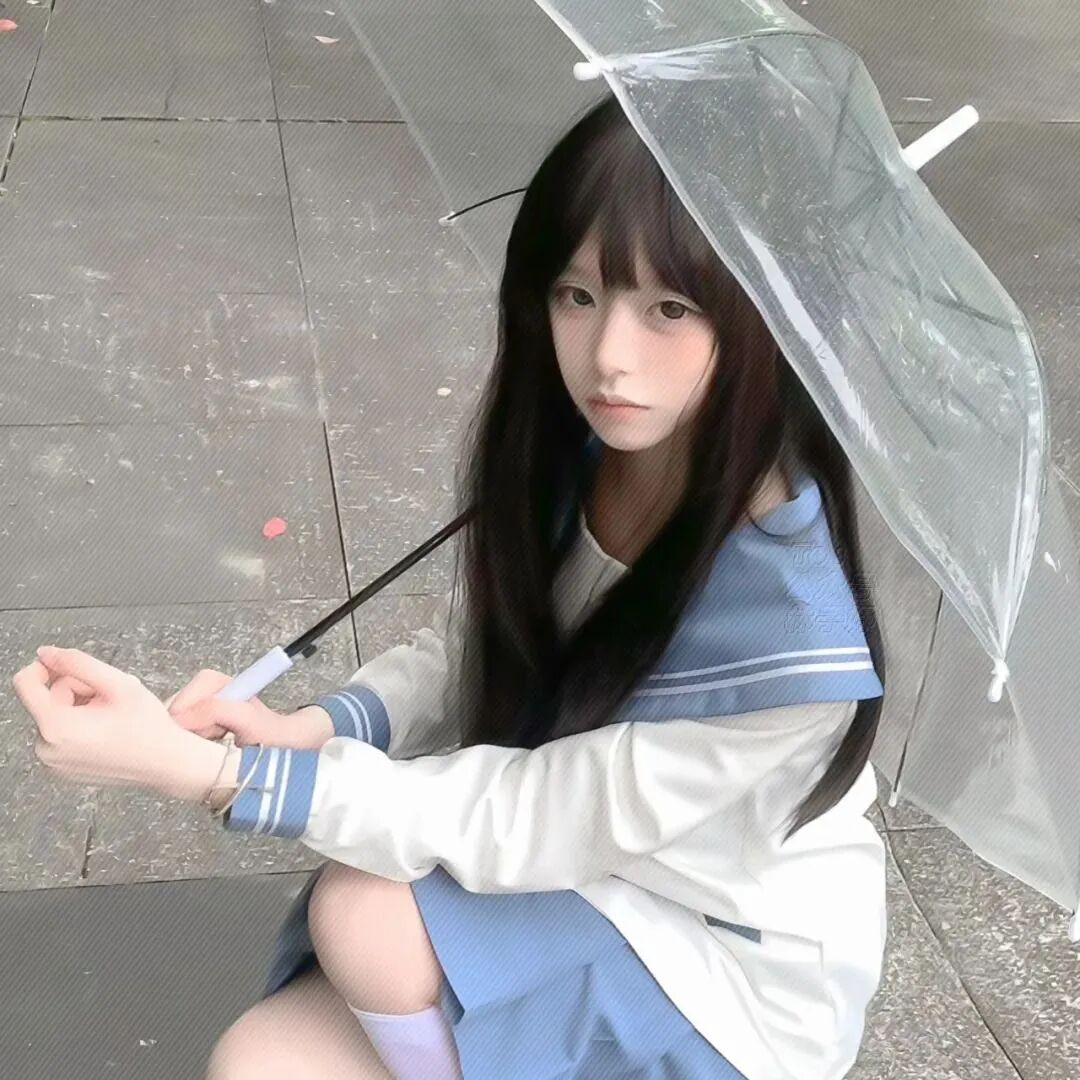 撑伞少萝女生头像