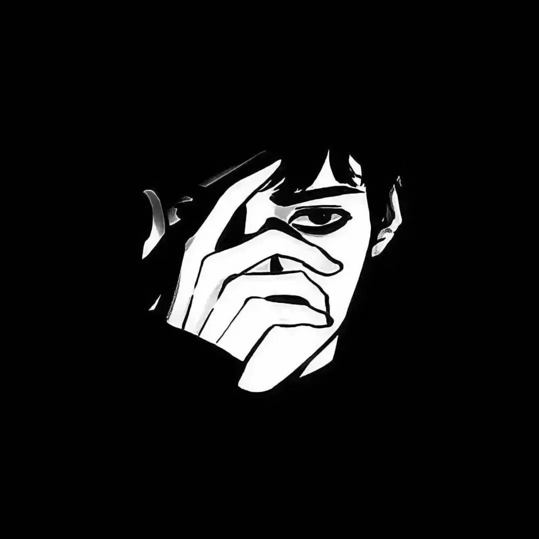 黑白动漫头像男