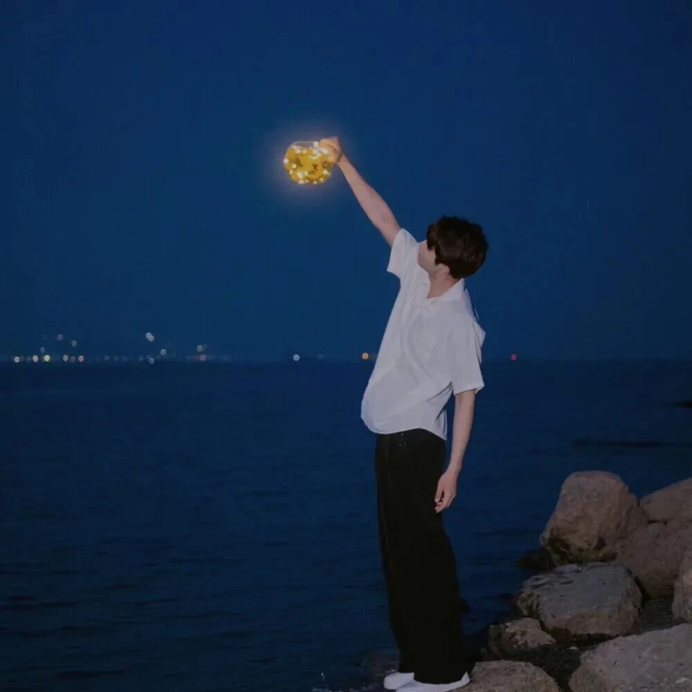 氛围感海边侧脸男生头像