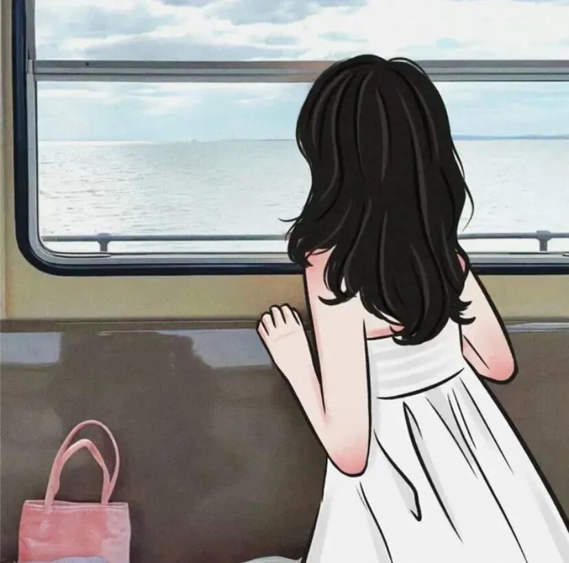 列车手绘动漫头像女