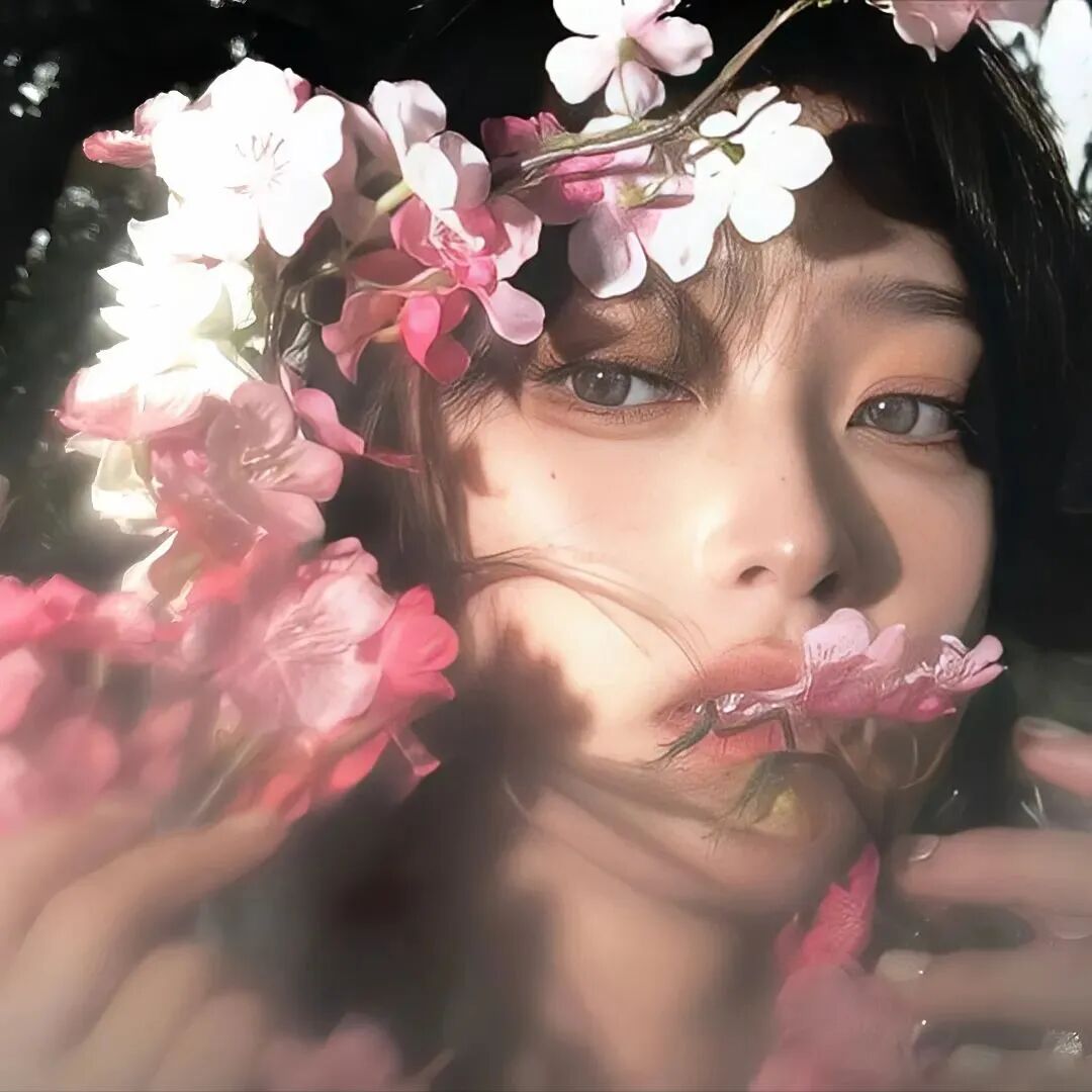 鲜花氛围感女生头像