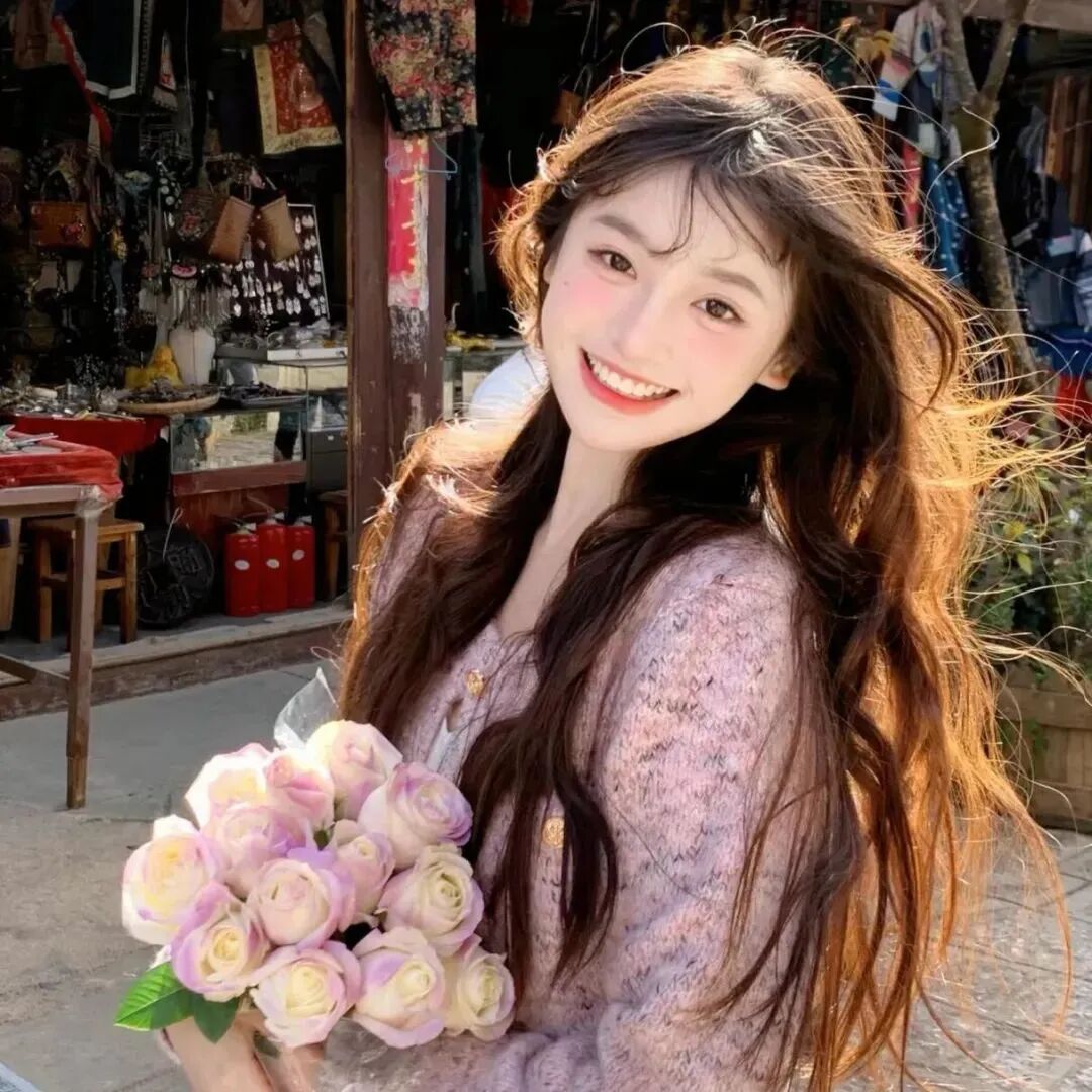 鲜花甜妹女生头像