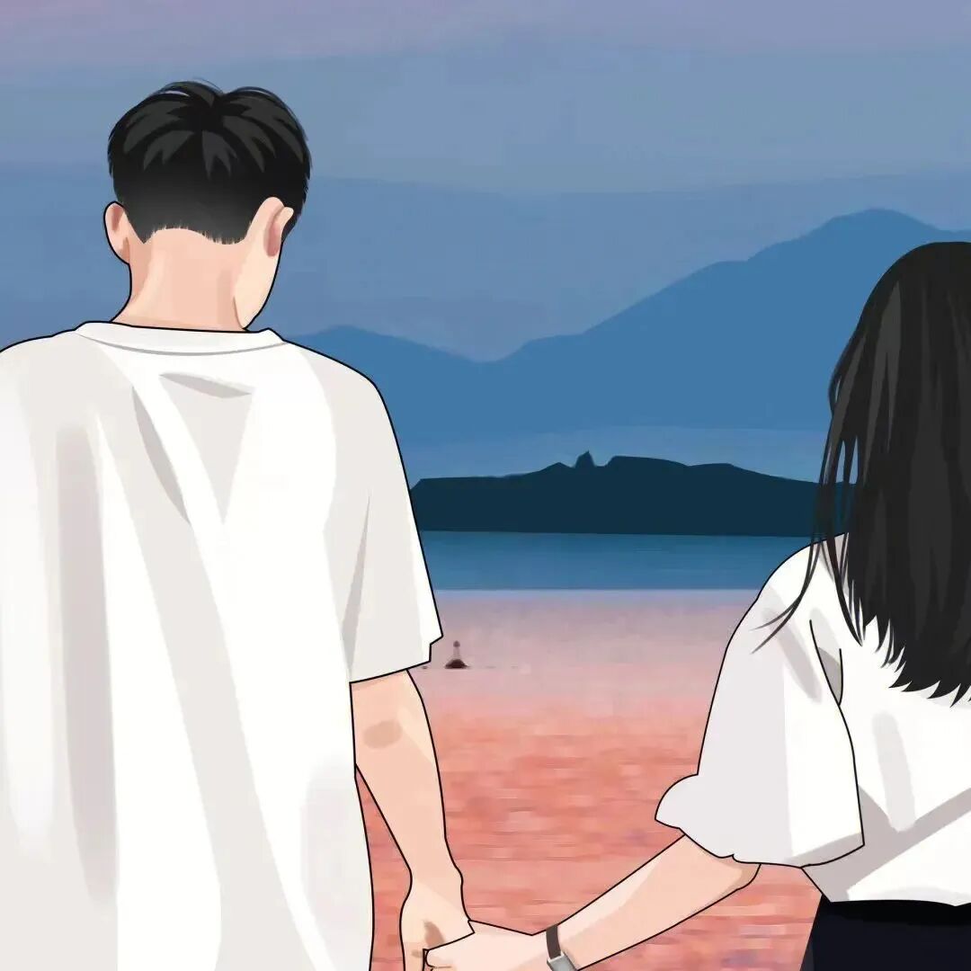 qianshoushaiqinglove牵手手绘情侣头像