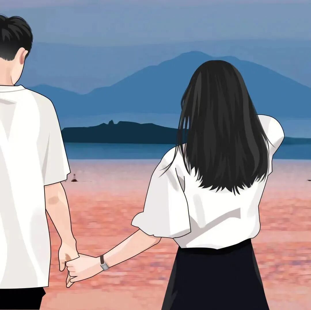 qianshoushaiqinglove牵手手绘情侣头像