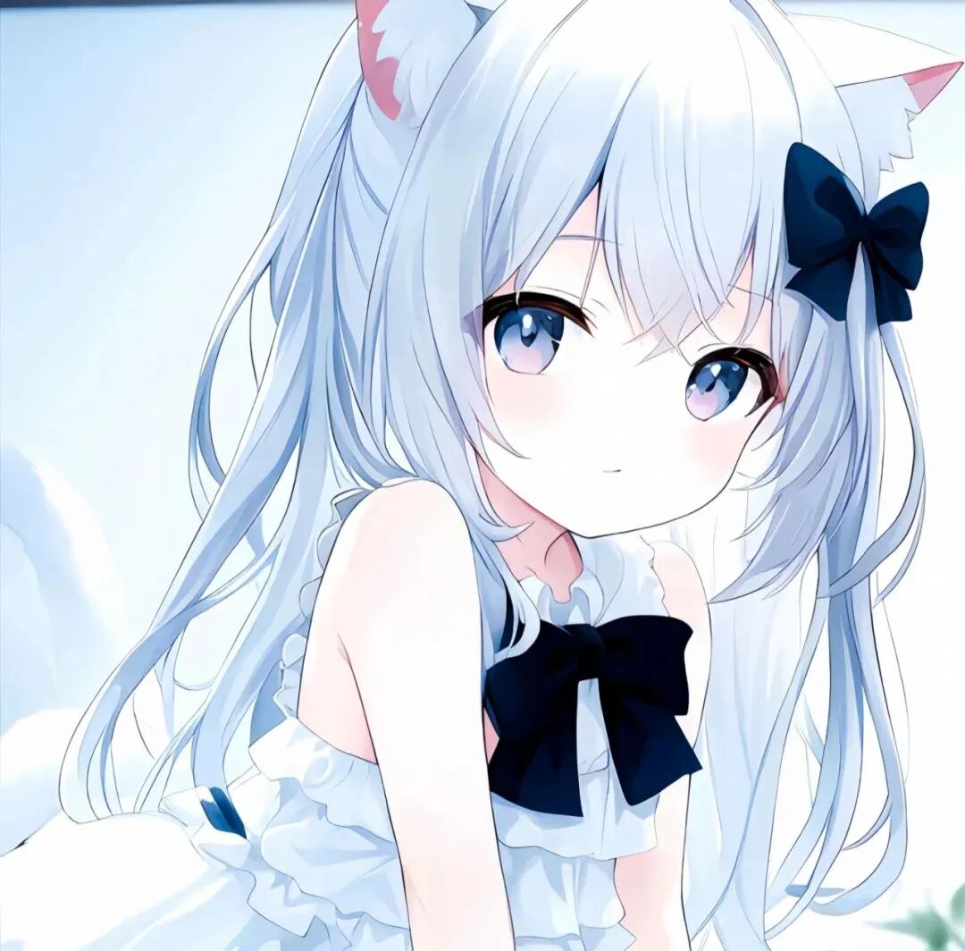 蓝色系呆萌动漫头像女