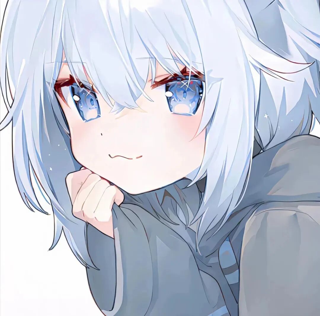蓝色系呆萌动漫头像女