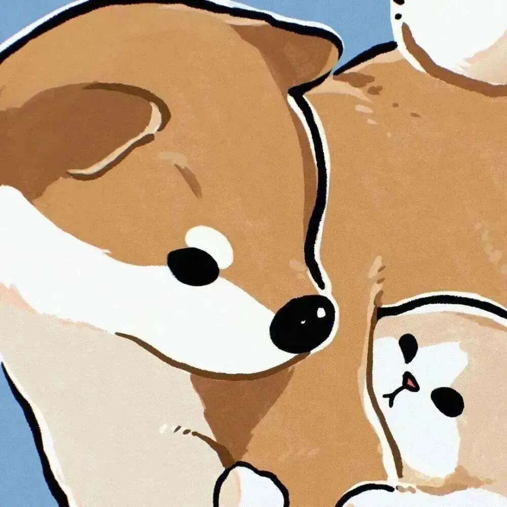 dgmaogouchuhuayaomei可爱猫狗萌宠插画情侣头像