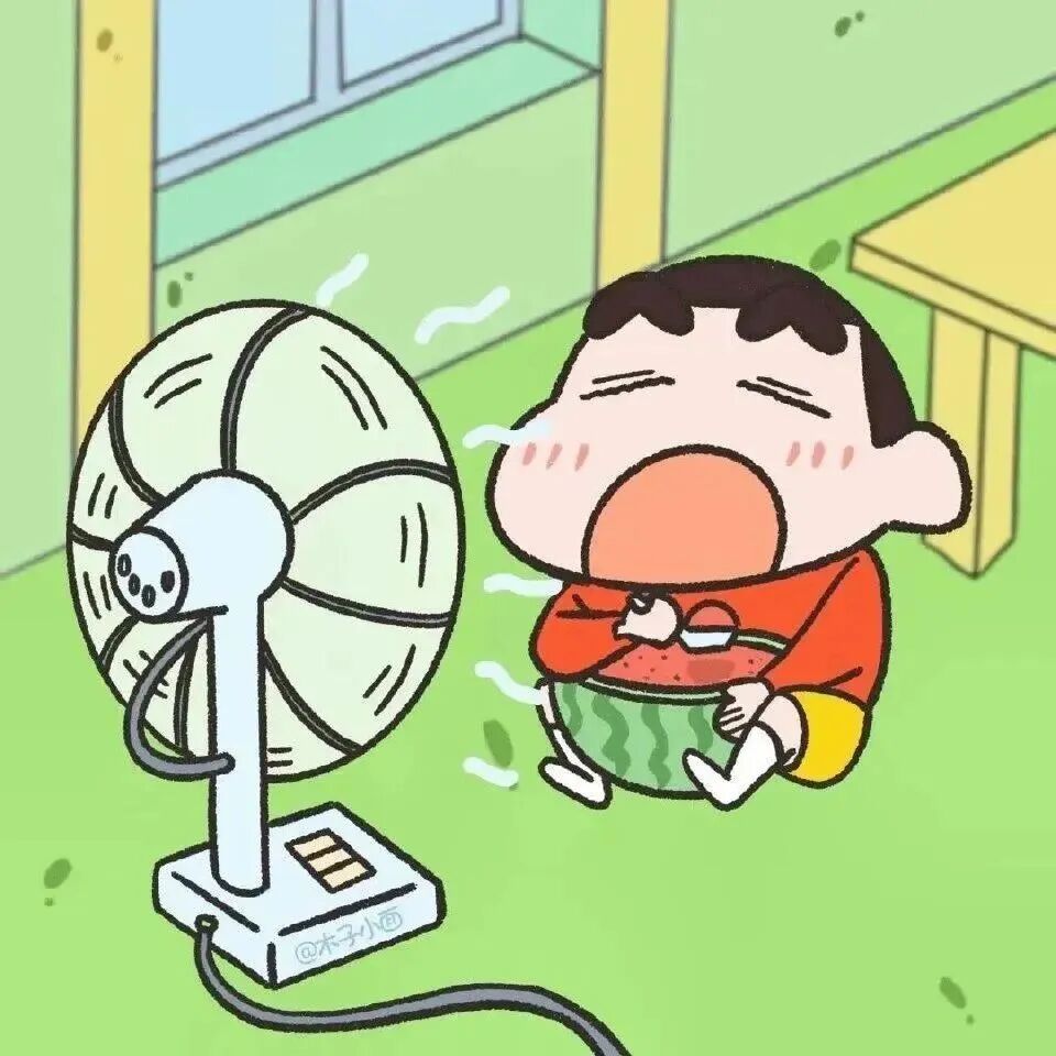 可爱风扇夏天蜡笔小新卡通头像