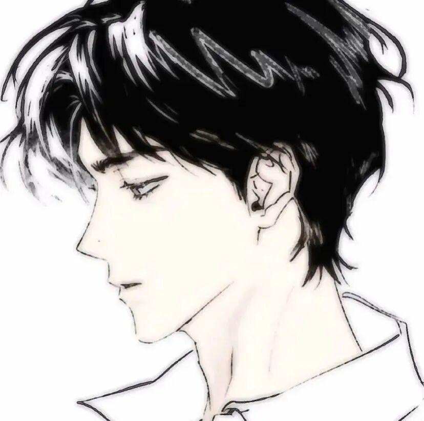 黑白帅气动漫头像男