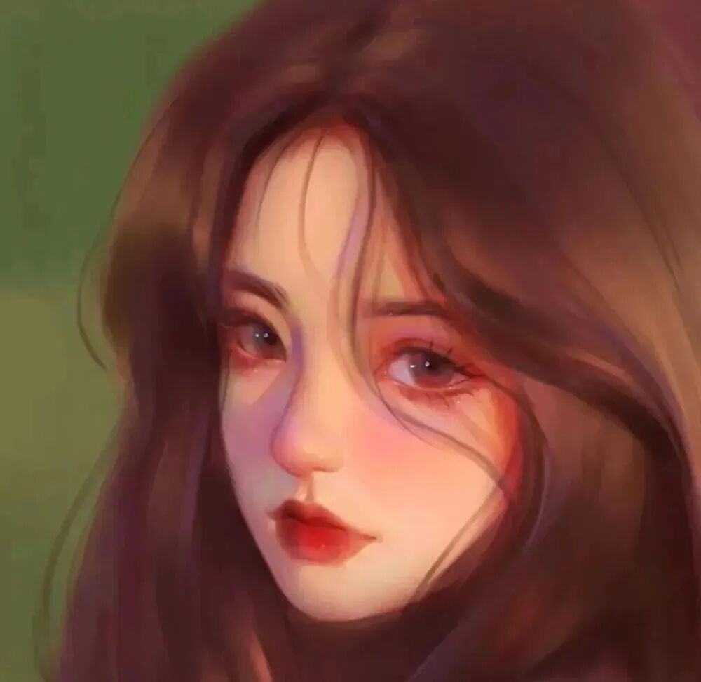 温柔手绘动漫头像女