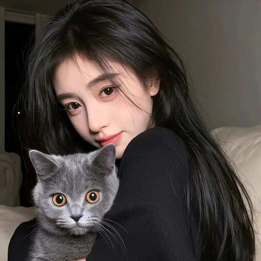 jifguioubacatmaoduiyou抱着猫咪二人闺蜜头像真人闺蜜头像