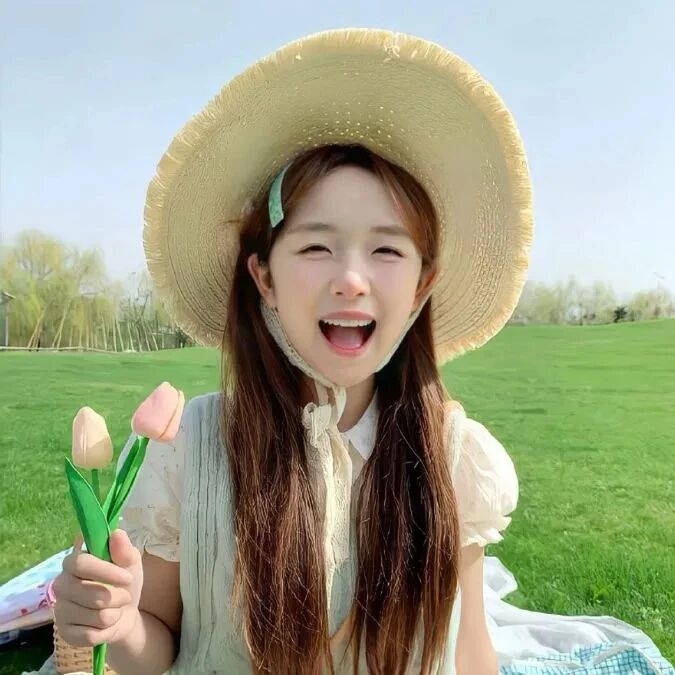 鲜花甜妹小清新女生头像