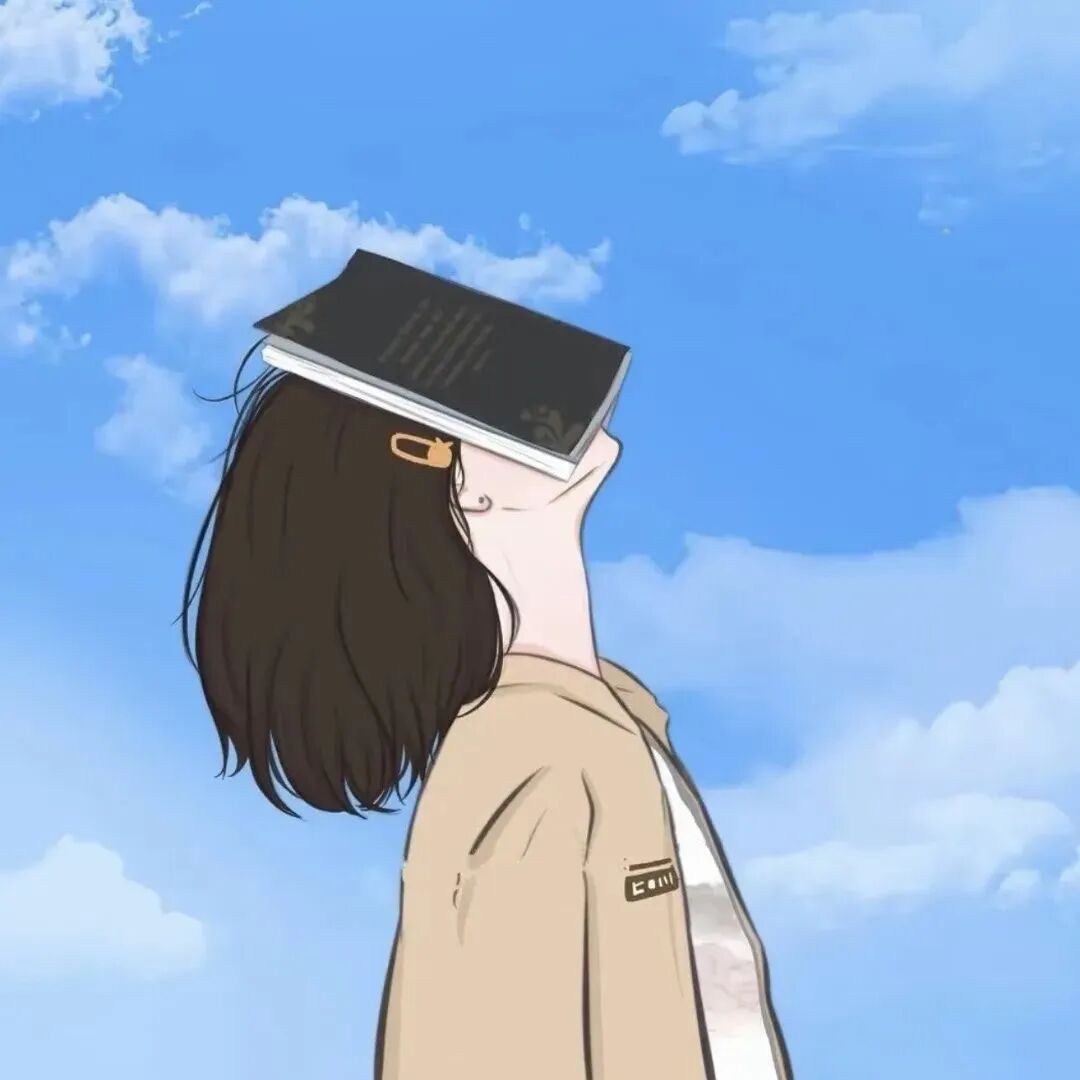 看书动漫头像女
