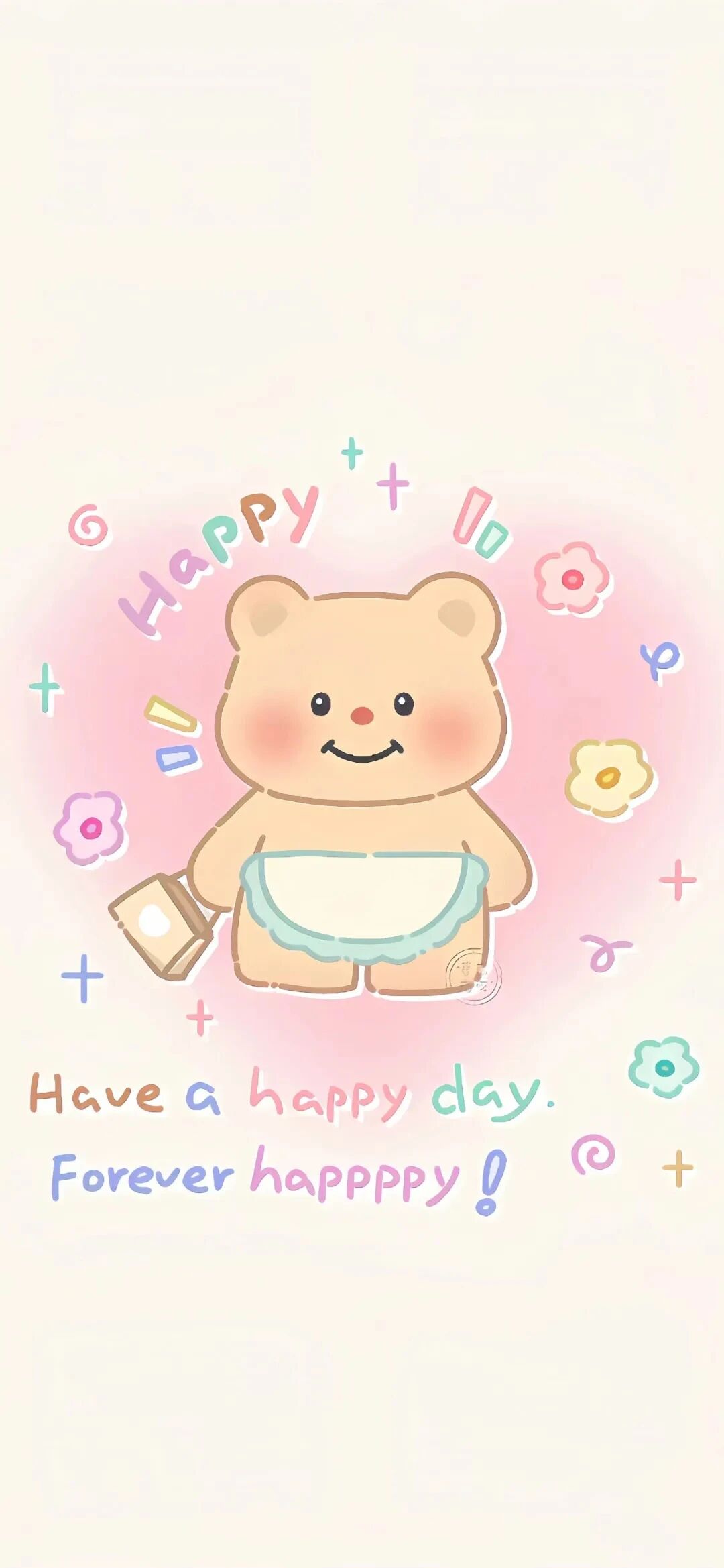 可爱小熊插画壁纸