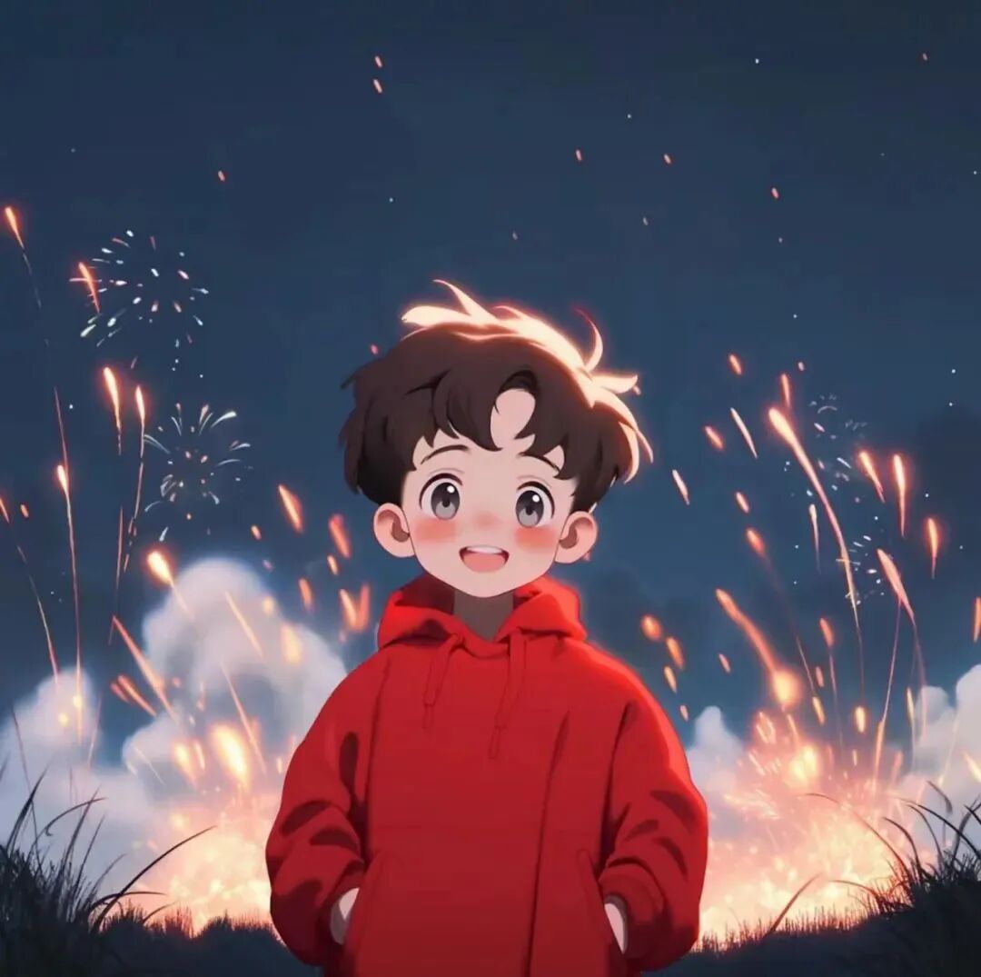 xinnianhonglove新年动漫情侣头像