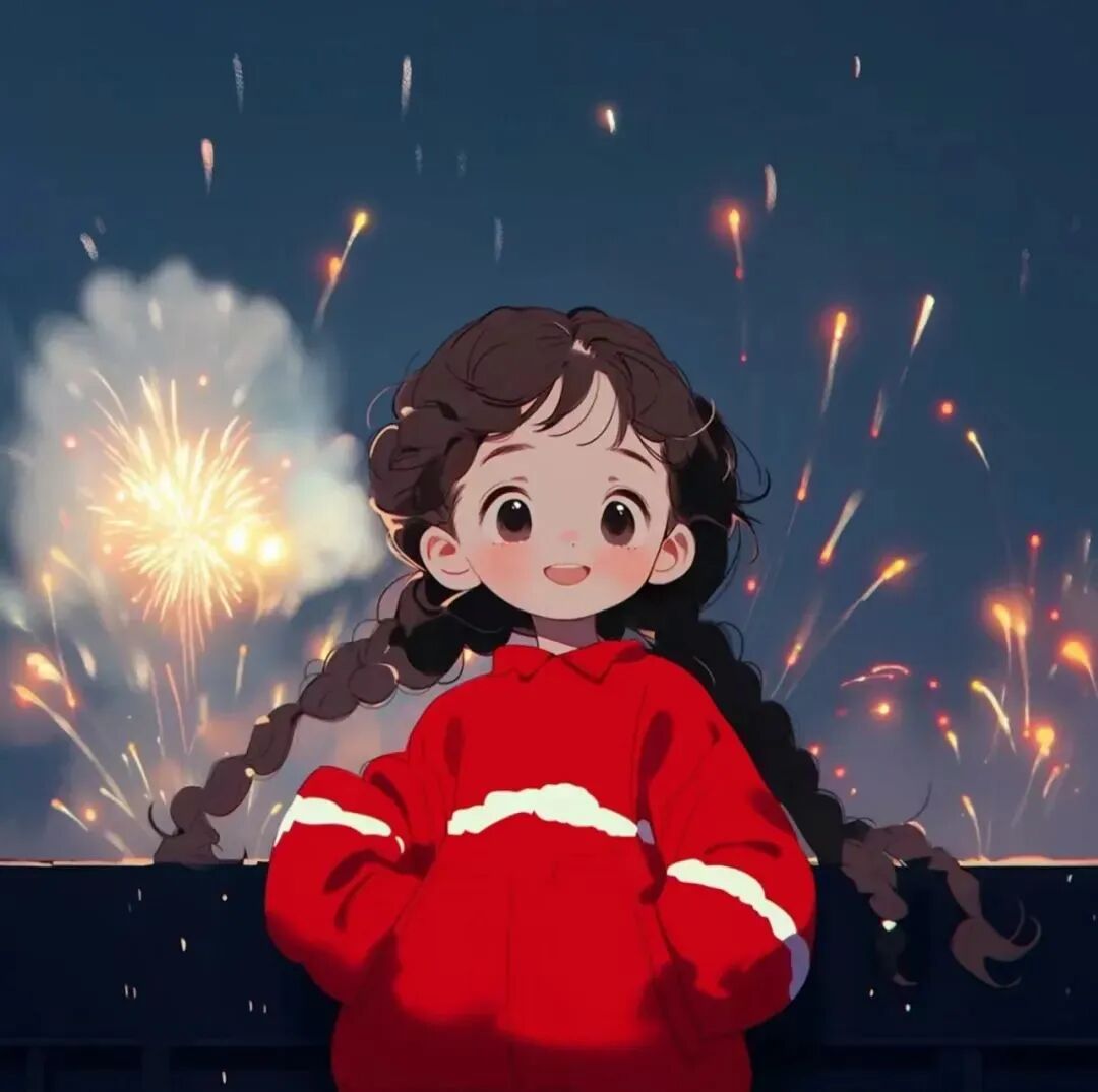 xinnianhonglove新年动漫情侣头像