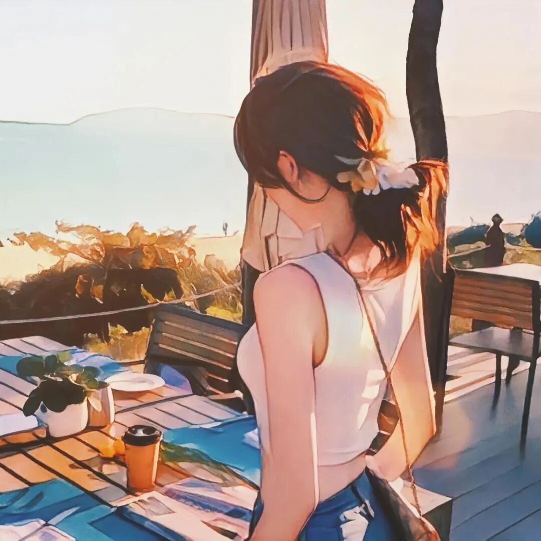 fuguomrewqzmngduiyou复古二人闺蜜头像插画闺蜜头像