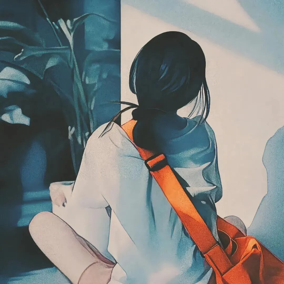 fugueronkqngduiyou复古二人闺蜜头像插画闺蜜头像