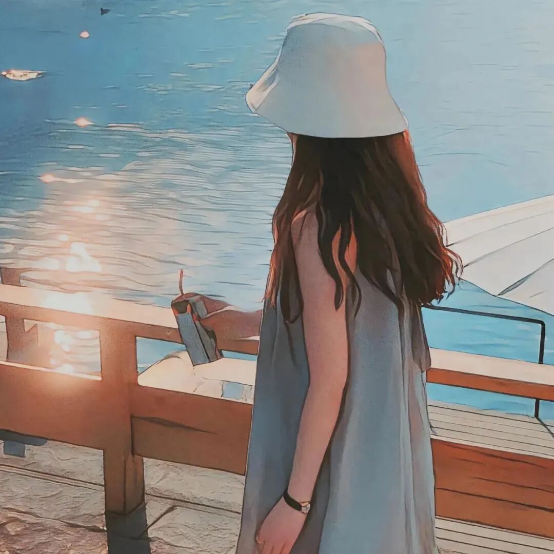 fugueronkqngduiyou复古二人闺蜜头像插画闺蜜头像