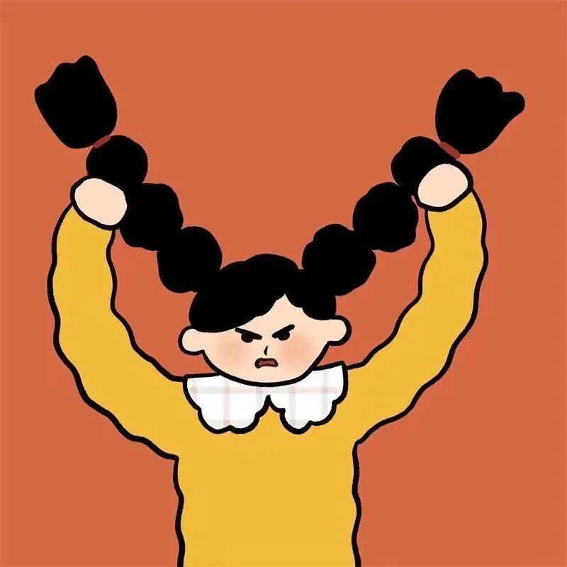 沙雕搞怪双马尾卡通头像