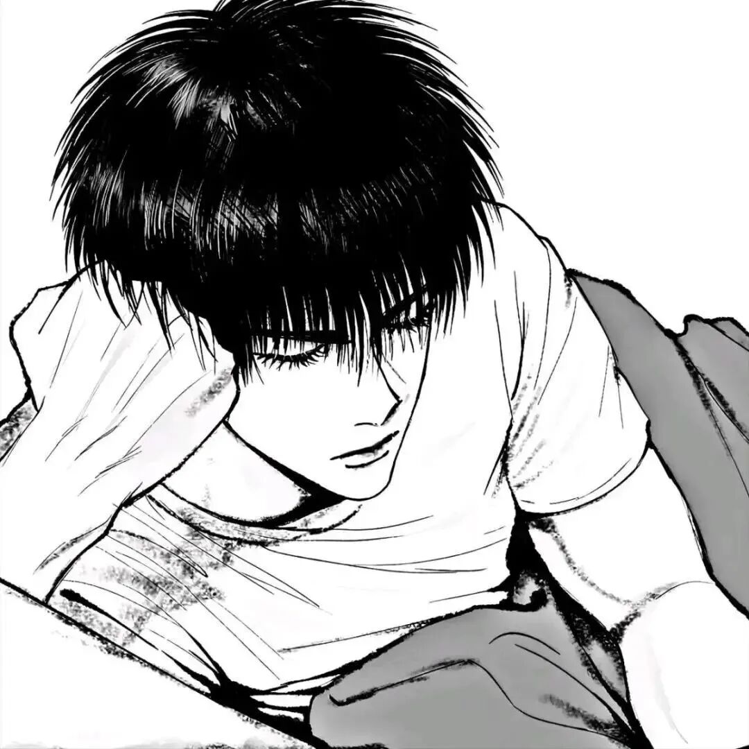 黑白灌篮高手流川枫动漫头像男