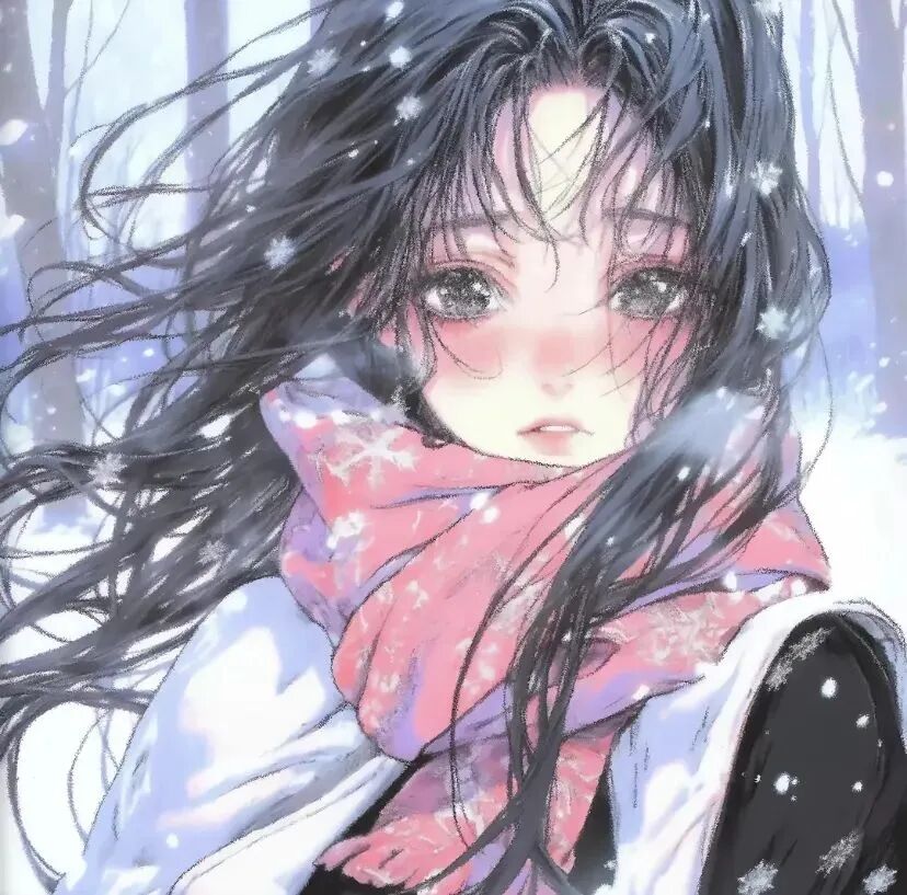 冬天温柔动漫头像女