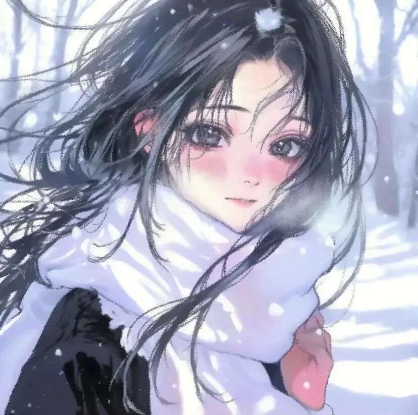 冬天温柔动漫头像女