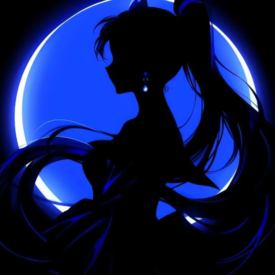 蓝色系动漫头像女