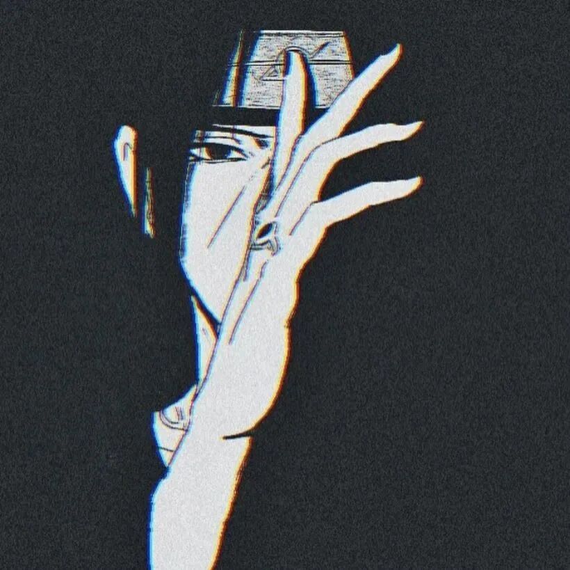 黑白火影忍者宇智波鼬动漫头像男